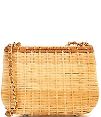 J.McLaughlin Waverly Wicker Convertible Leather Chain Crossbody Bag