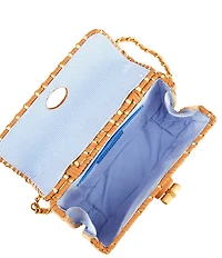 J.McLaughlin Waverly Wicker Convertible Leather Chain Crossbody Bag