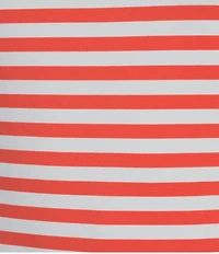 J.McLaughlin Wavesong Striped Print 3/4 Sleeve Button Shoulder Tee Shirt