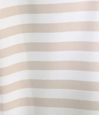 J.McLaughlin Wavesong Striped Print 3/4 Sleeve Button Shoulder Tee Shirt