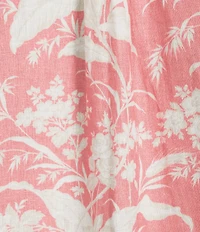 J.McLaughlin Wellesley Printed Linen Point Collar Short Sleeve Shift Dress