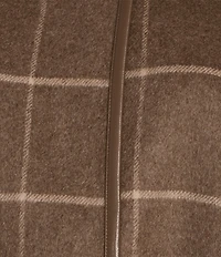 J.McLaughlin Winifred Plaid Crew Neck Split Sleeve Turnlock Poncho