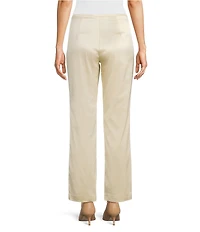 J.McLaughlin Woven Satin Mid Rise Tapered Pants