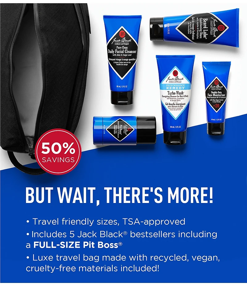 Jack Black The Jetsetter 6-Piece Bath & Body Set