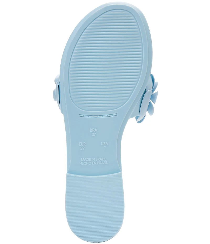 Jack Rogers Amelia Flower Ornament Jelly Thong Flat Sandals