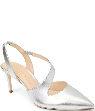 Jack Rogers Ansley Nappa Leather Asymmetrical Pumps