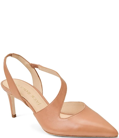 Jack Rogers Ansley Nappa Leather Asymmetrical Pumps