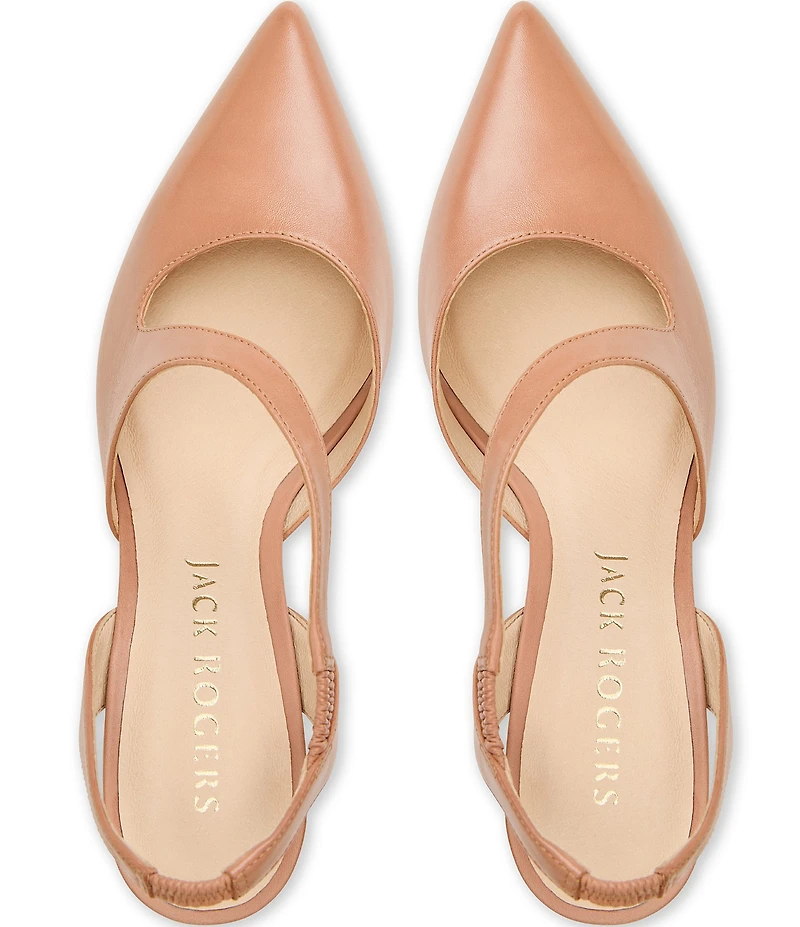 Jack Rogers Ansley Nappa Leather Asymmetrical Pumps