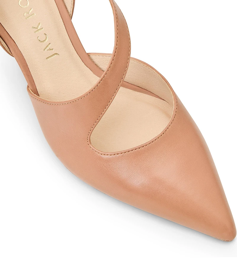Jack Rogers Ansley Nappa Leather Asymmetrical Pumps