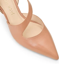 Jack Rogers Ansley Nappa Leather Asymmetrical Pumps
