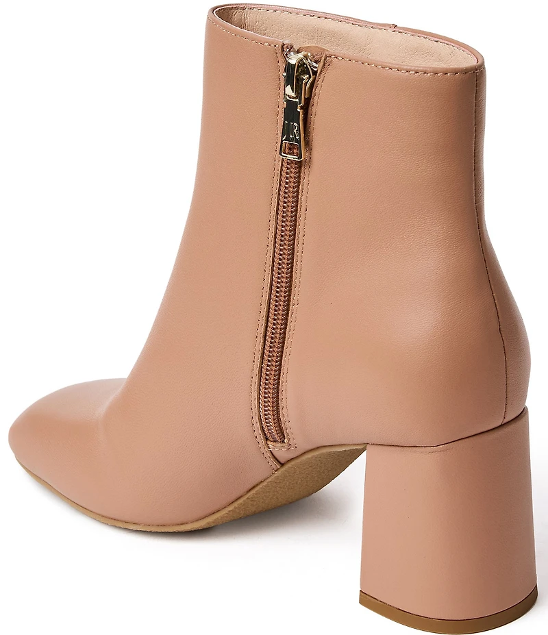 Jack Rogers Augustine Leather Block Heel Ankle Booties