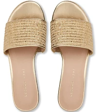 Jack Rogers Bay Raffia Wedge Platform Espadrille Slide Sandals