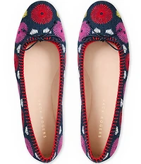 Jack Rogers Bettie Denim Flower Ballet Bow Flats