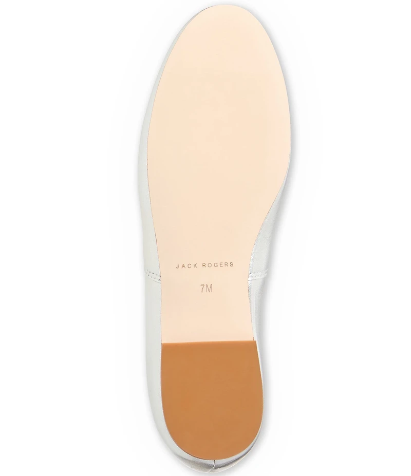 Jack Rogers Bettie Leather Bow Ballet Flats