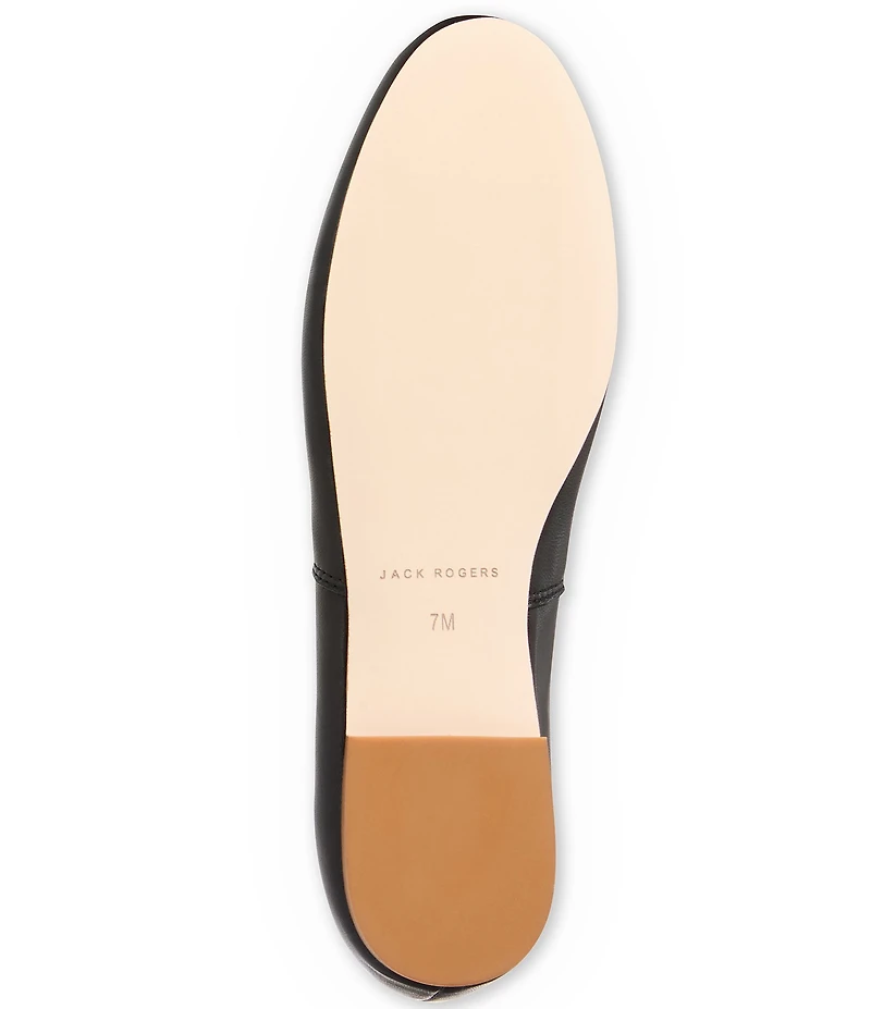 Jack Rogers Bettie Leather Bow Ballet Flats