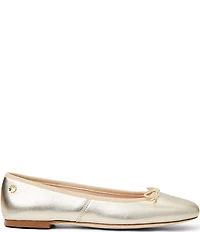 Jack Rogers Bettie Leather Bow Ballet Flats