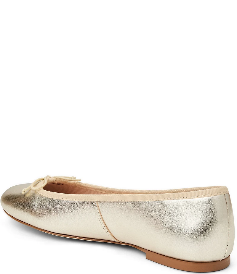 Jack Rogers Bettie Leather Bow Ballet Flats