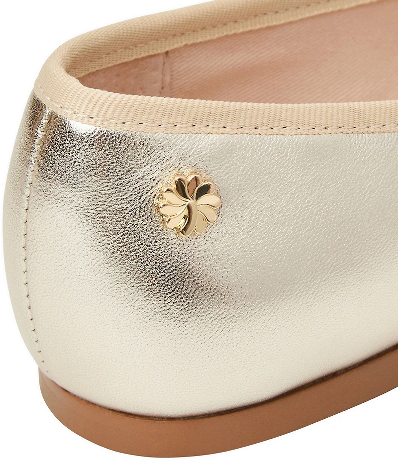 Jack Rogers Bettie Leather Bow Ballet Flats