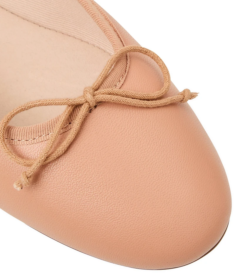 Jack Rogers Bettie Leather Bow Ballet Flats