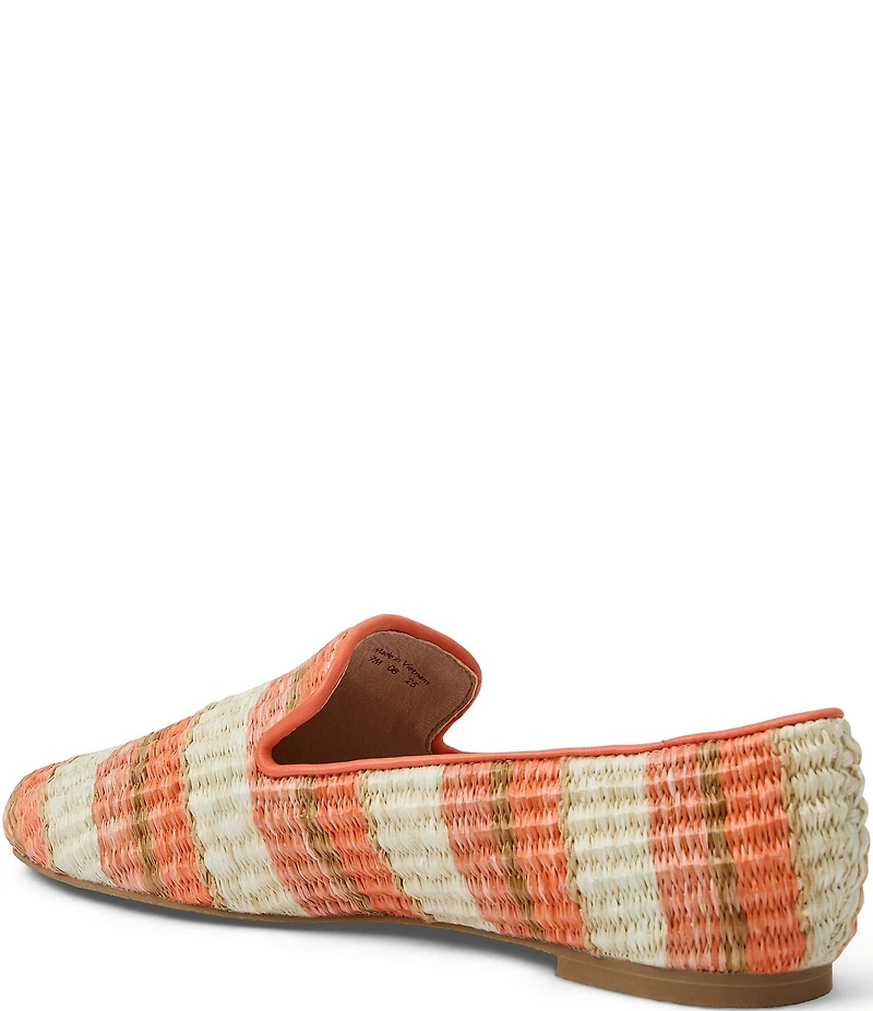 Jack Rogers Bradley Multi Stripe Raffia Loafers