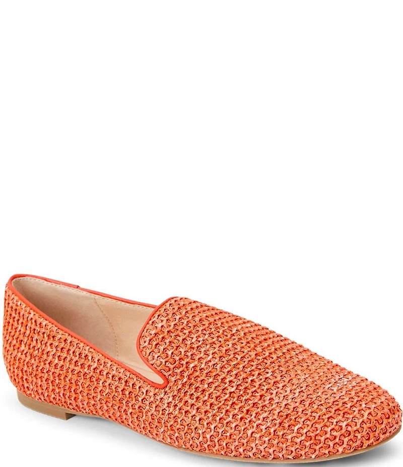 Jack Rogers Bradley Raffia Slip On Loafers