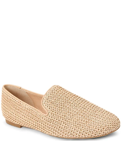 Jack Rogers Bradley Raffia Slip On Loafers