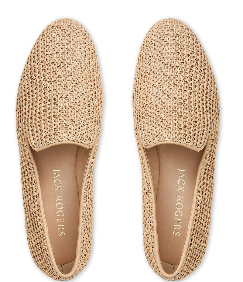 Jack Rogers Bradley Raffia Slip On Loafers