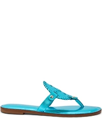 Jack Rogers Collins Leather Slip On Thong Sandals