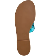 Jack Rogers Collins Leather Slip On Thong Sandals