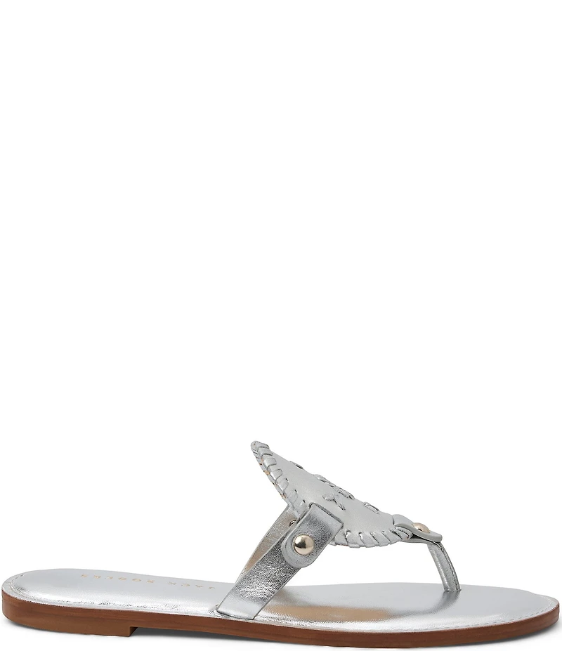 Jack Rogers Collins Leather Slip On Thong Sandals