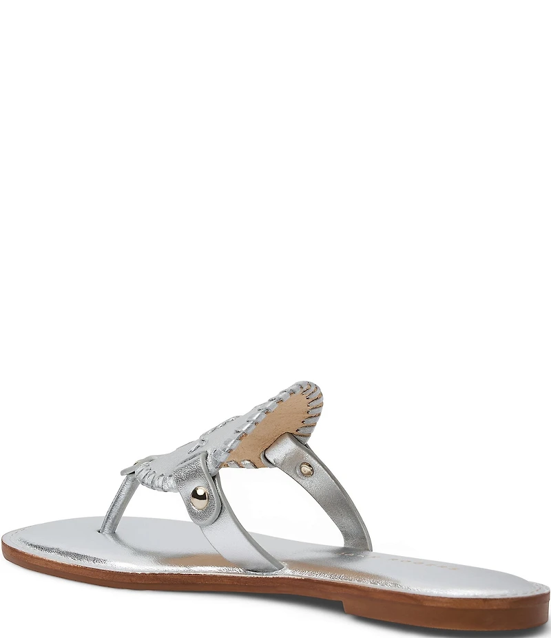 Jack Rogers Collins Leather Slip On Thong Sandals