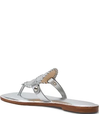 Jack Rogers Collins Leather Slip On Thong Sandals