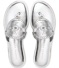 Jack Rogers Collins Leather Slip On Thong Sandals