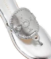 Jack Rogers Collins Leather Slip On Thong Sandals