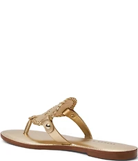 Jack Rogers Collins Leather Slip On Thong Sandals