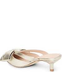Jack Rogers Cynthia Metallic Leather Bow Detail Dress Mules