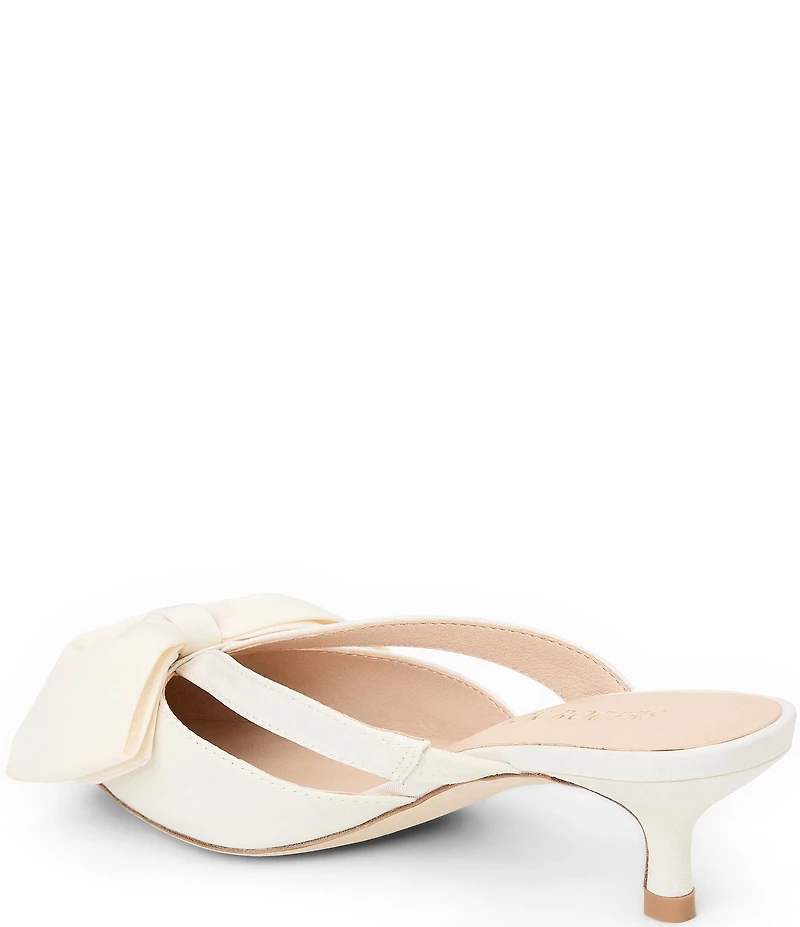 Jack Rogers Cynthia Satin Bow Detail Dress Mules