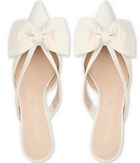 Jack Rogers Cynthia Satin Bow Detail Dress Mules
