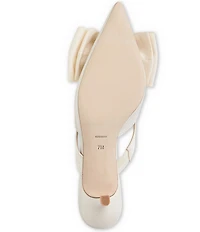 Jack Rogers Cynthia Satin Bow Detail Dress Mules