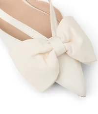 Jack Rogers Cynthia Satin Bow Detail Dress Mules