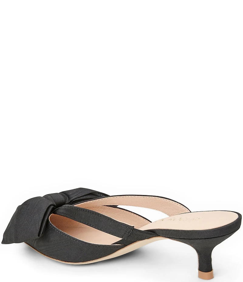 Jack Rogers Cynthia Satin Bow Detail Dress Mules