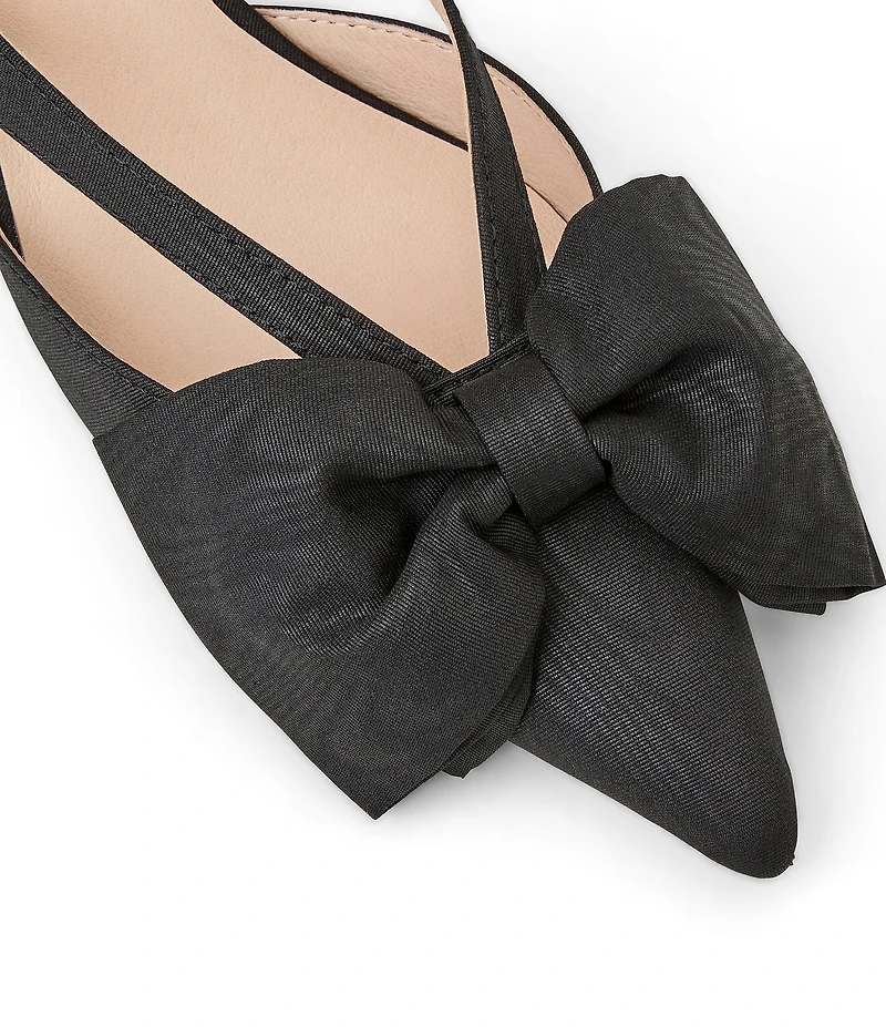 Jack Rogers Cynthia Satin Bow Detail Dress Mules