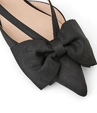 Jack Rogers Cynthia Satin Bow Detail Dress Mules