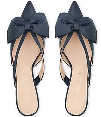 Jack Rogers Cynthia Satin Bow Detail Dress Mules