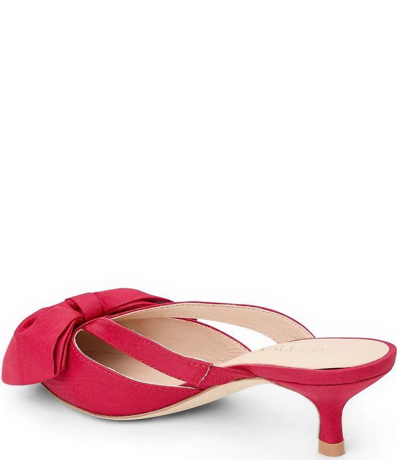 Jack Rogers Cynthia Satin Bow Detail Dress Mules