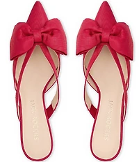 Jack Rogers Cynthia Satin Bow Detail Dress Mules