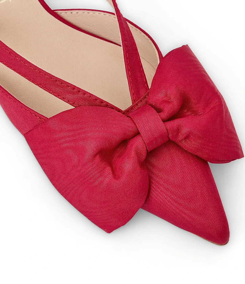 Jack Rogers Cynthia Satin Bow Detail Dress Mules