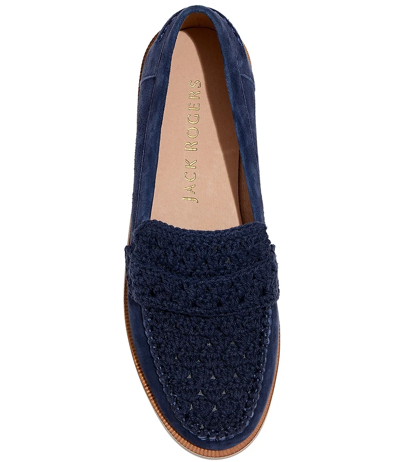 Jack Rogers Dale Suede Crochet Loafers