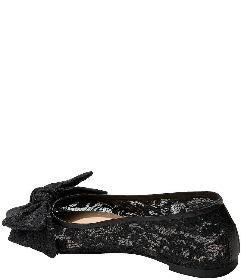 Jack Rogers Debra Floral Lace Detail Ballet Bow Flats