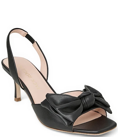 Jack Rogers Eloise Leather Bow Slingback Dress Sandals